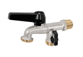 Duplex bibcock, aluminium handle