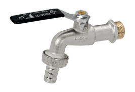 Hose bibcock steel handle
