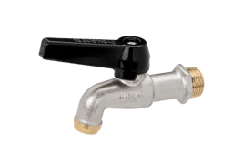 Bibcock with aerator, aluminium handle